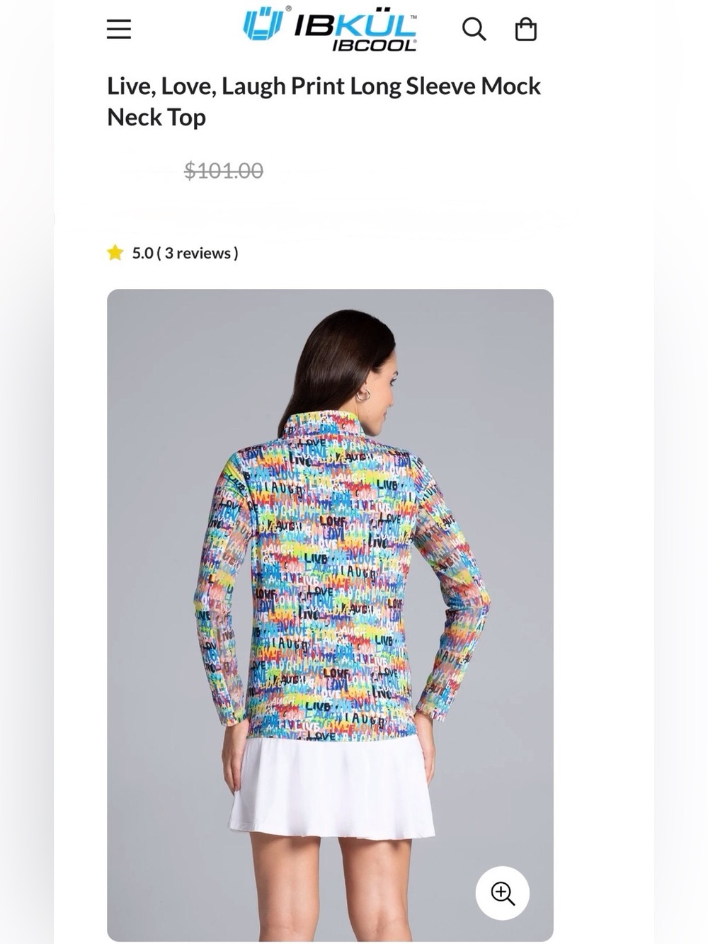 IBKUL Love Print Half Zip Pull Over Shirt - Picture 10 of 12